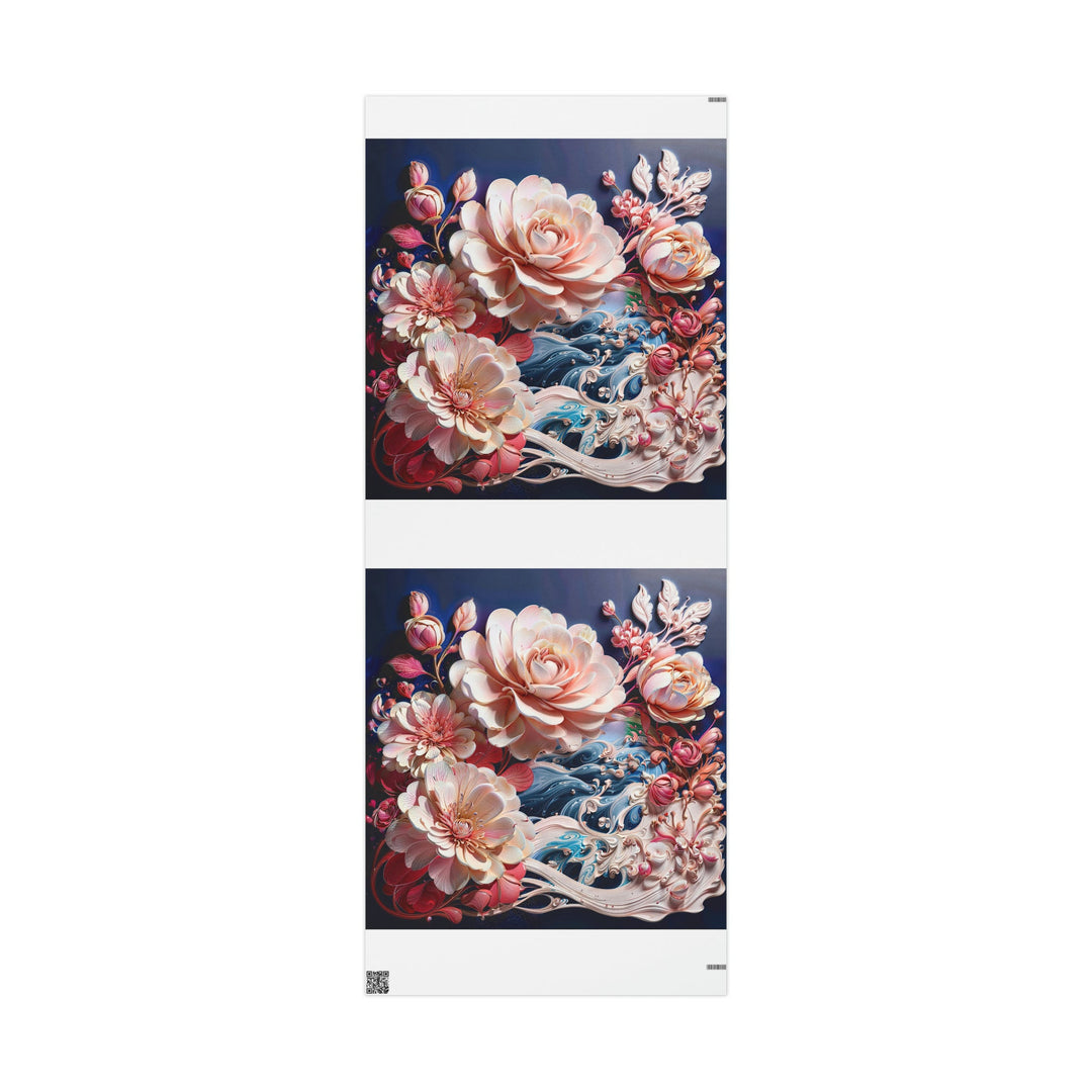 Blossoming Floral Symphony - Wrapping Paper - Home Decor - g(0D·IO) - 30'' x 72'' - Matte -