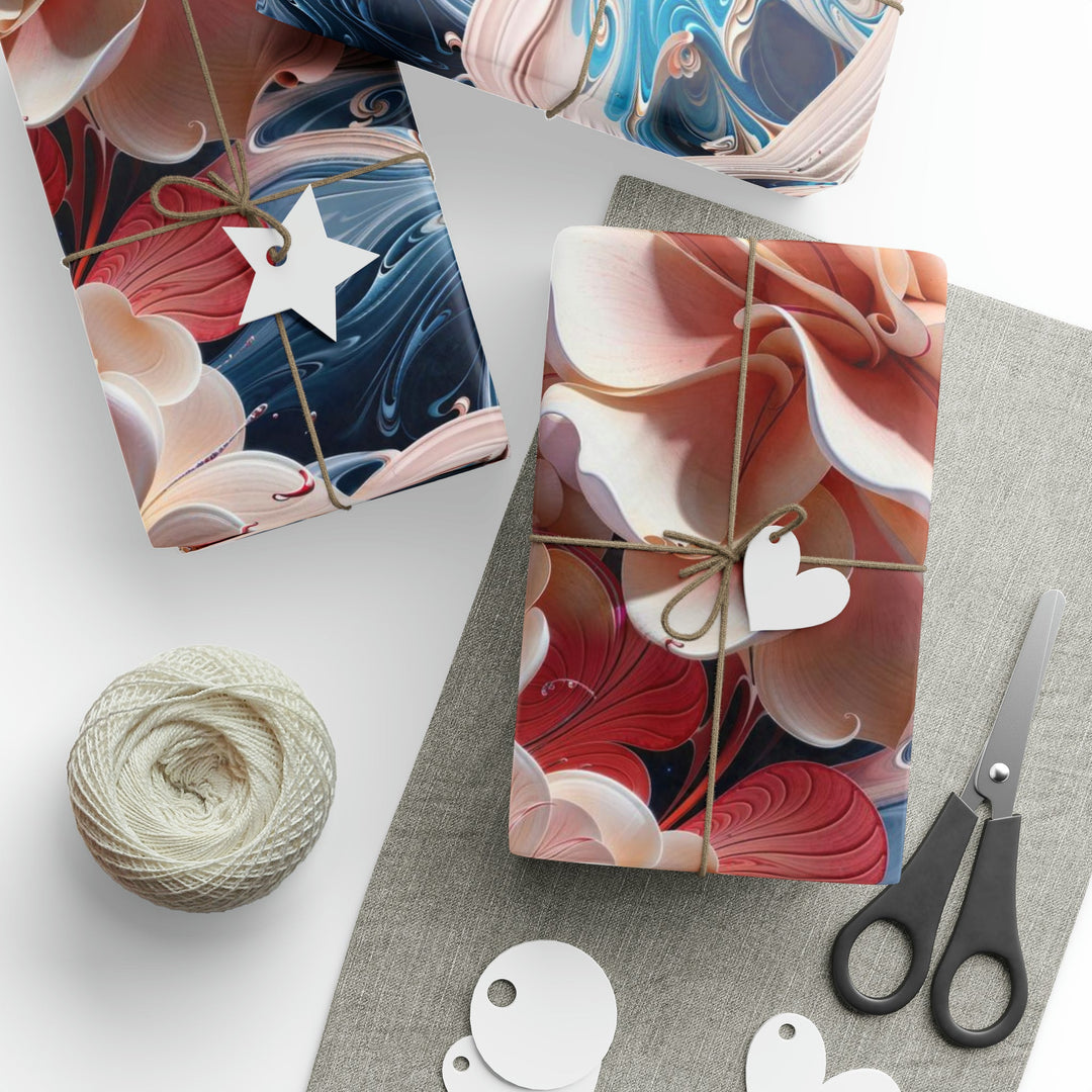 Blossoming Floral Symphony - Wrapping Paper - Home Decor - g(0D·IO) - 30'' x 72'' - Matte -