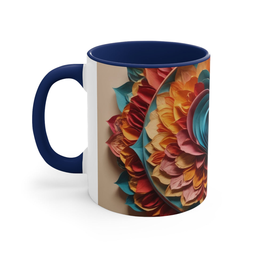 Blossoming Love Mandala - Accent Coffee Mug - Mug - g(0D·IO) - Pink - 11oz -