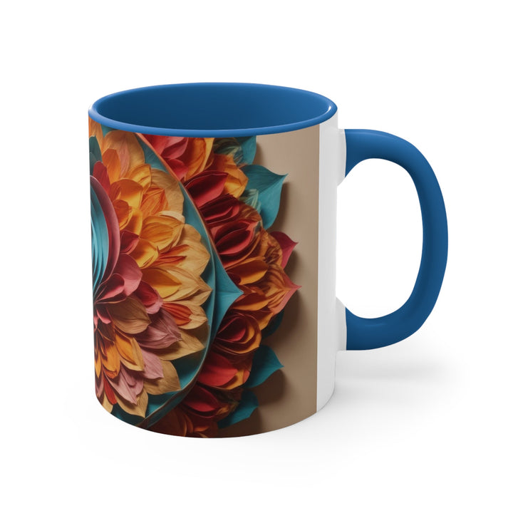 Blossoming Love Mandala - Accent Coffee Mug - Mug - g(0D·IO) - Pink - 11oz -