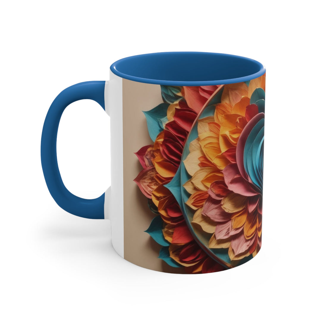 Blossoming Love Mandala - Accent Coffee Mug - Mug - g(0D·IO) - Pink - 11oz -