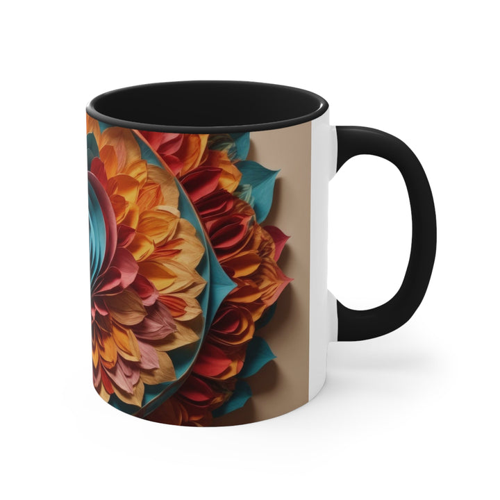 Blossoming Love Mandala - Accent Coffee Mug - Mug - g(0D·IO) - Pink - 11oz -