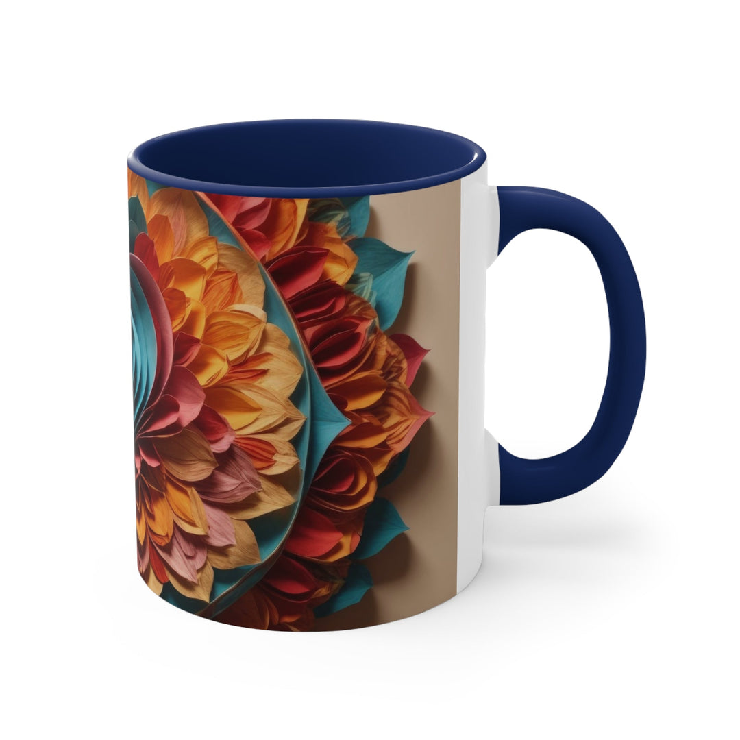 Blossoming Love Mandala - Accent Coffee Mug - Mug - g(0D·IO) - Pink - 11oz -