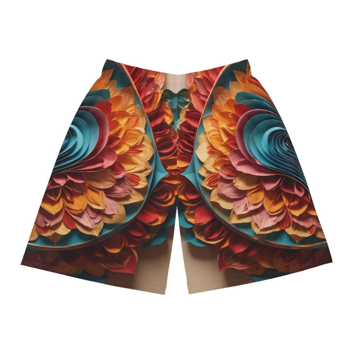 Blossoming Love Mandala - AOP Basketball Shorts - All Over Prints - g(0D·IO) - Seam thread color automatically matched to design - XS -