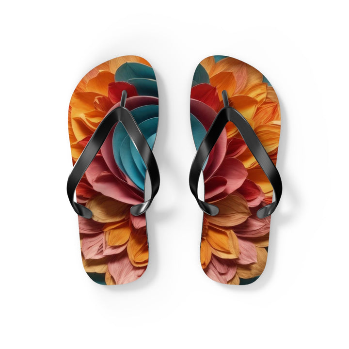 Blossoming Love Mandala - Flip Flops - Shoes - g(0D·IO) - S - Black sole -