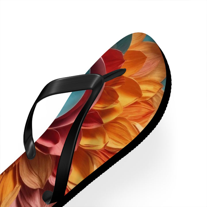 Blossoming Love Mandala - Flip Flops - Shoes - g(0D·IO) - XL - Black sole -