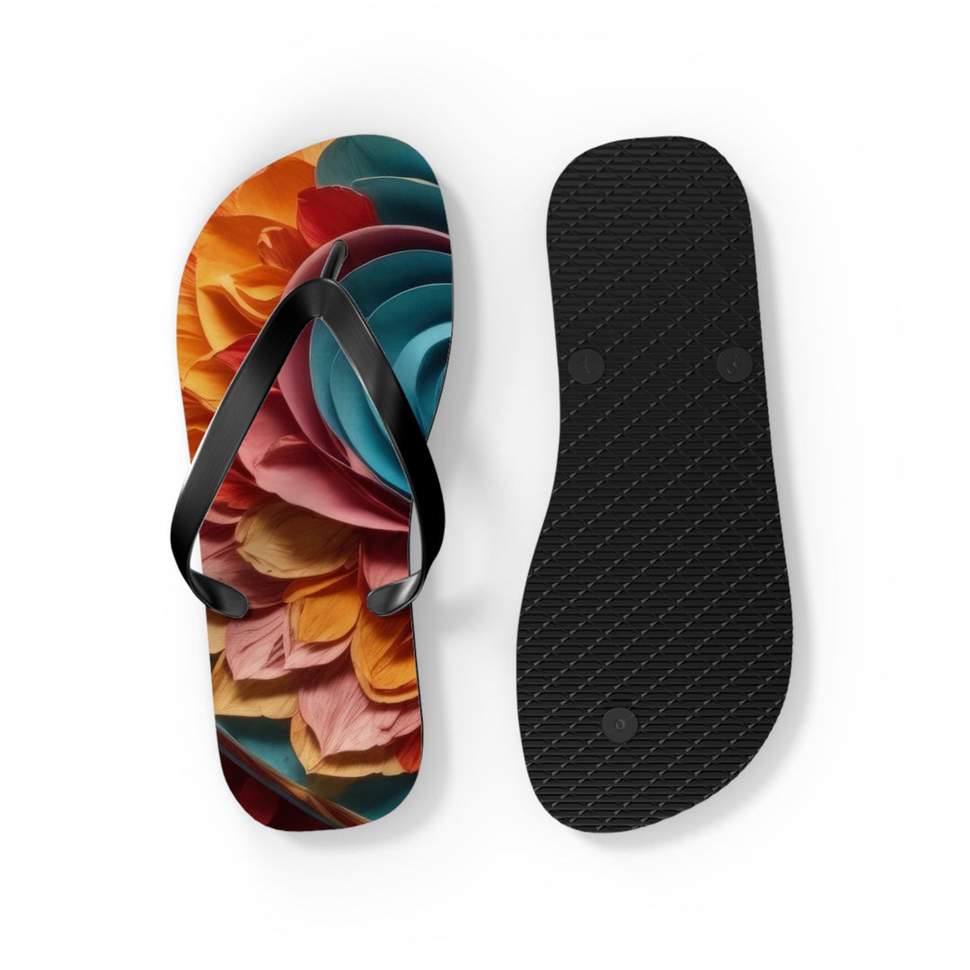 Blossoming Love Mandala - Flip Flops - Shoes - g(0D·IO) - XL - Black sole -