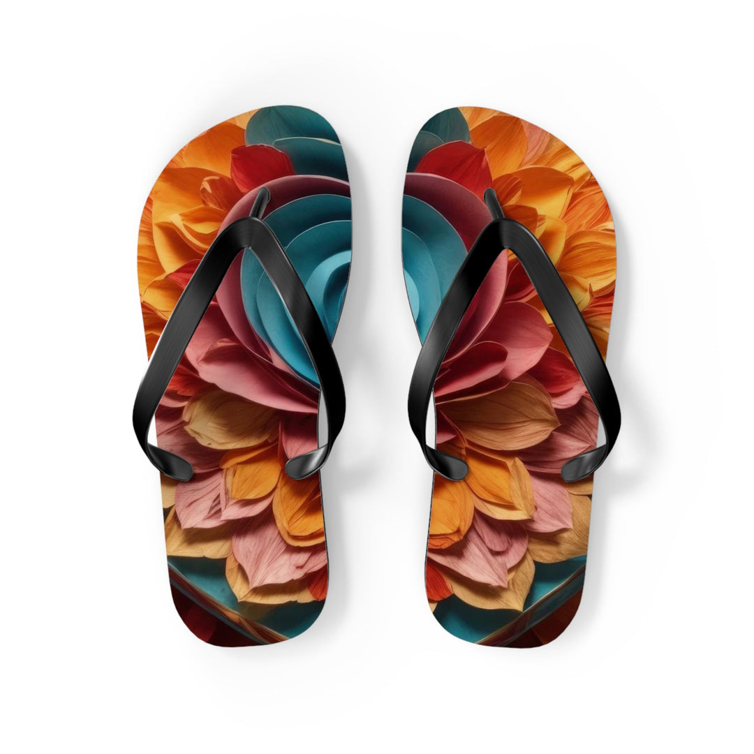 Blossoming Love Mandala - Flip Flops - Shoes - g(0D·IO) - M - Black sole -