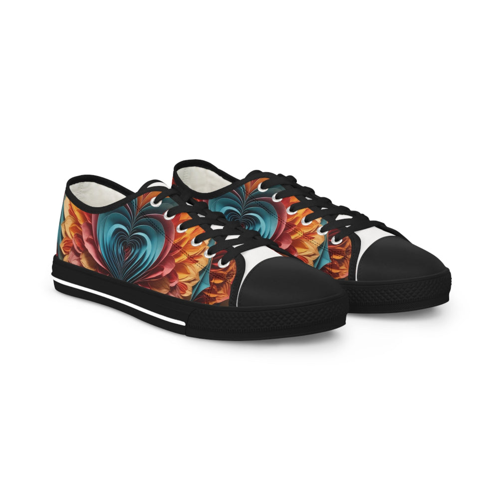 Blossoming Love Mandala - Men's Lowtop Sneakers - Shoes - g(0D·IO) - US 5 - Black sole -