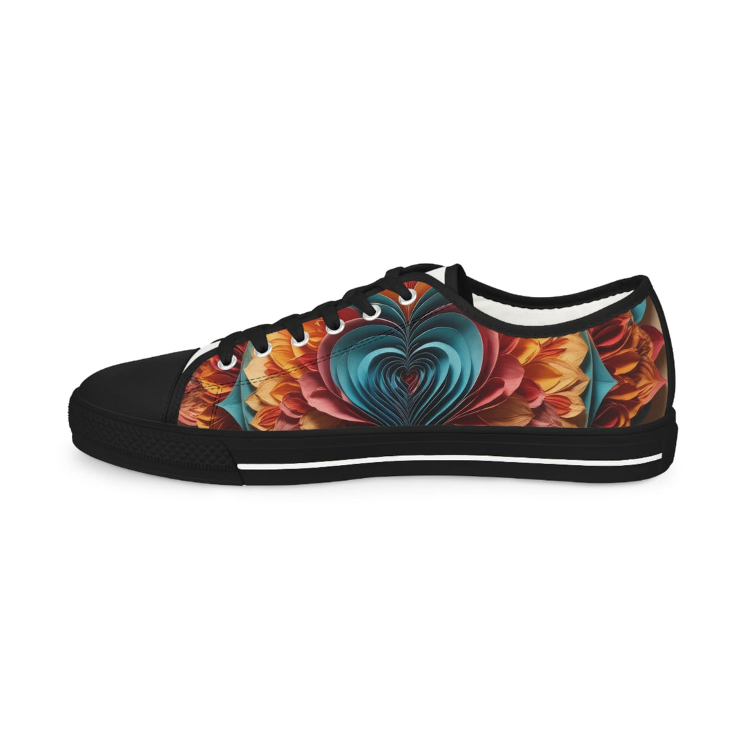 Blossoming Love Mandala - Men's Lowtop Sneakers - Shoes - g(0D·IO) - US 5 - Black sole -