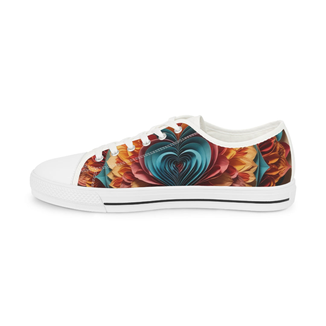 Blossoming Love Mandala - Men's Lowtop Sneakers - Shoes - g(0D·IO) - US 5 - Black sole -