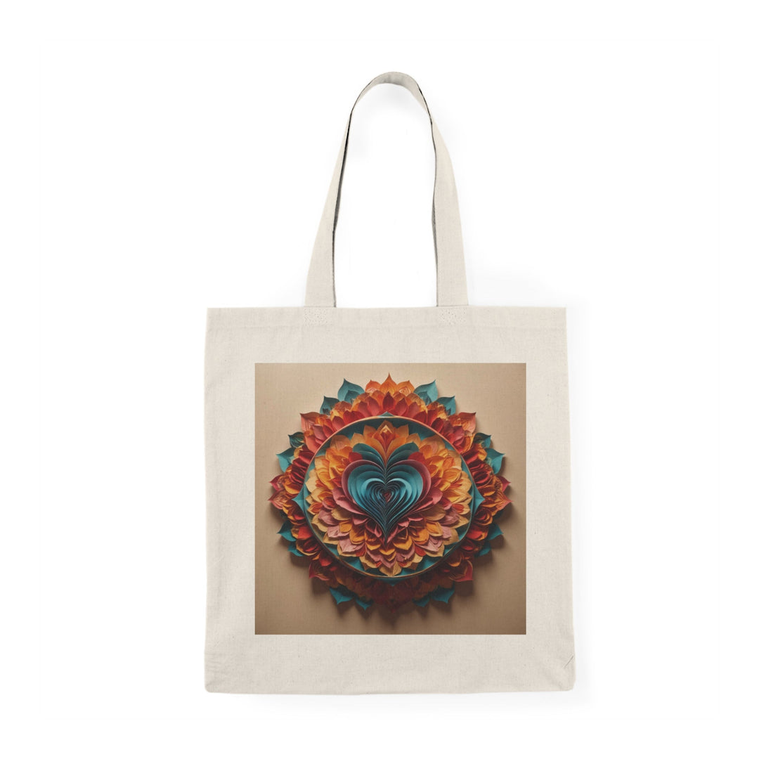 Blossoming Love Mandala - Natural Tote Bag - Bags - g(0D·IO) - 15" x 16" - Natural -