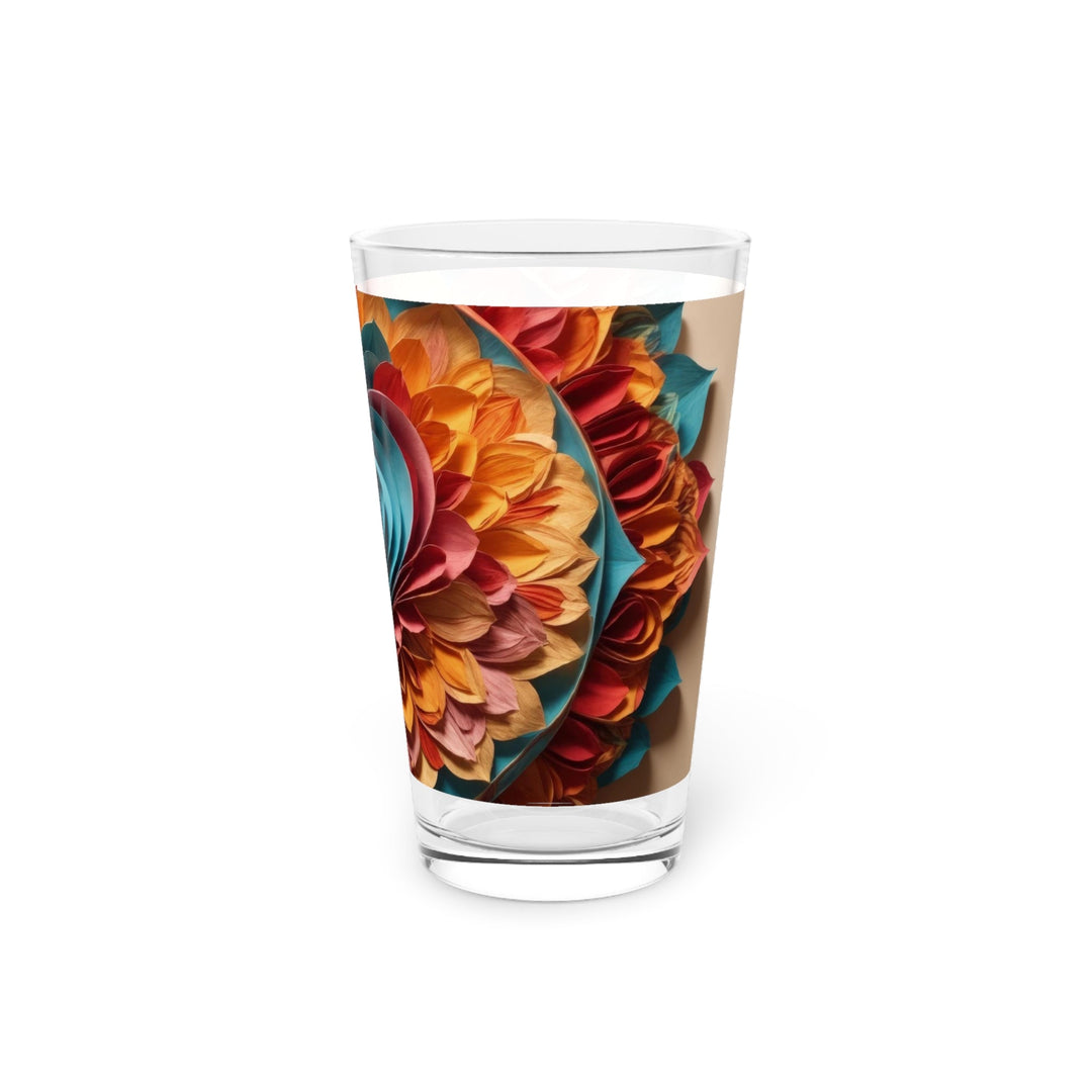 Blossoming Love Mandala - Pint Glass - Mug - g(0D·IO) - 16oz - -