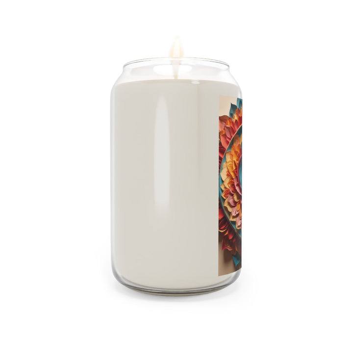 Blossoming Love Mandala - Scented Candle - Home Decor - g(0D·IO) - Vanilla Bean - 13.75oz -