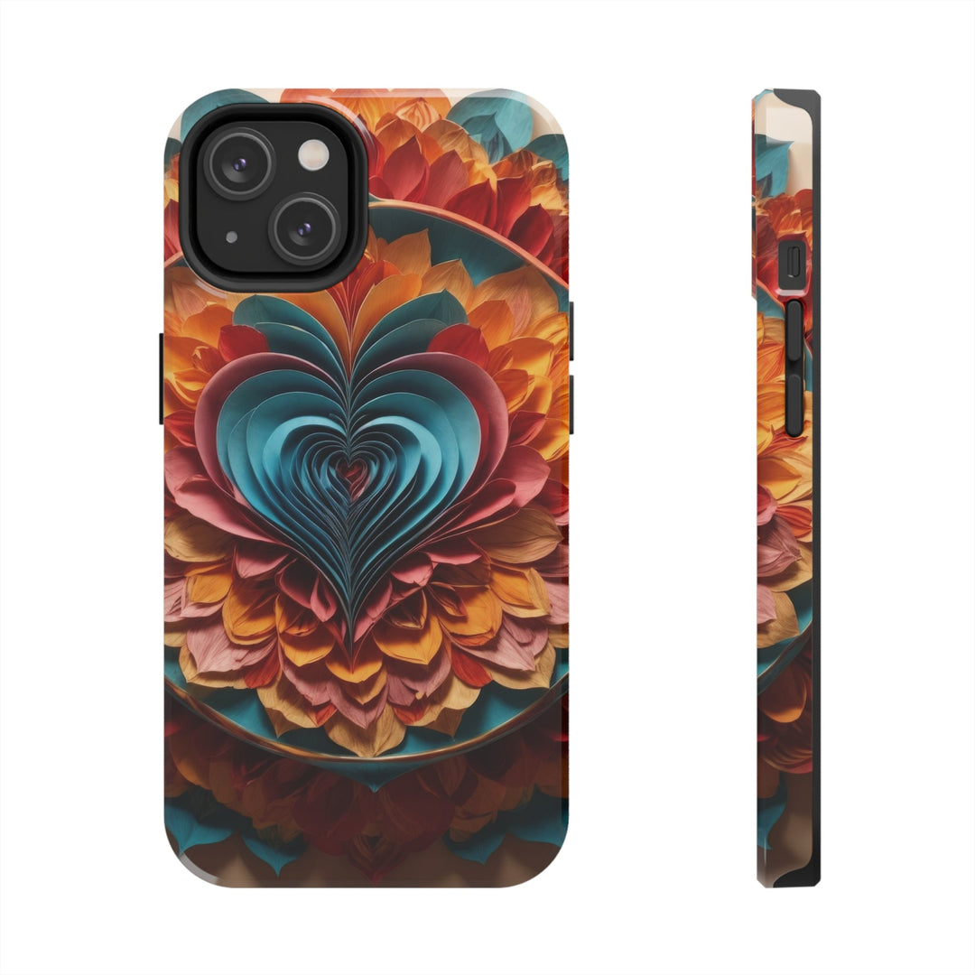 Blossoming Love Mandala - Tough Phone Case - Phone Case - g(0D·IO) - iPhone 14 - -