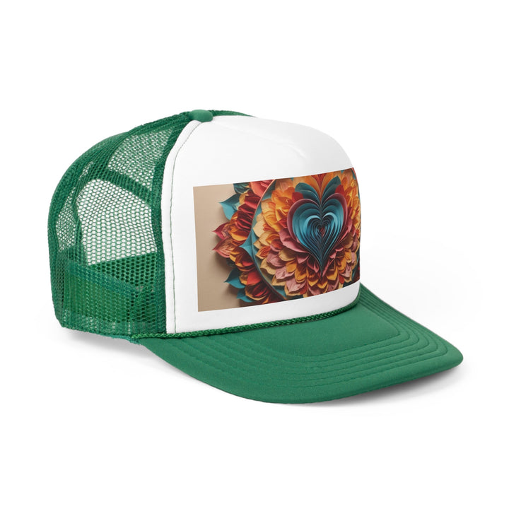 Blossoming Love Mandala - Trucker Hat - Hats - g(0D·IO) - Pink - One size -