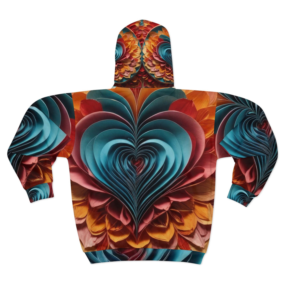 Blossoming Love Mandala - Unisex Zip Hoodie - All Over Prints - g(0D·IO) - XS - -