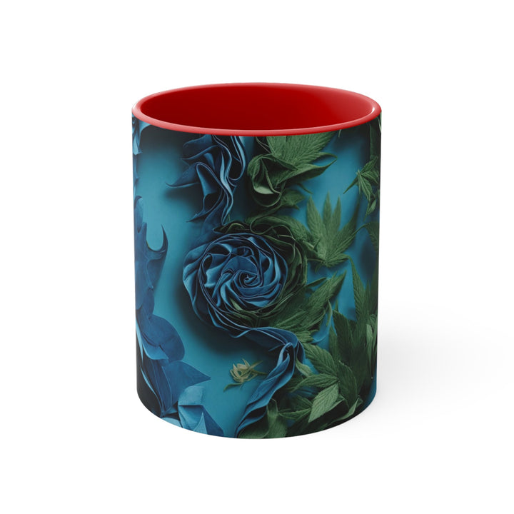 Botanical Dual Heart - Accent Coffee Mug - Mug - g(0D·IO) - Red - 11oz -