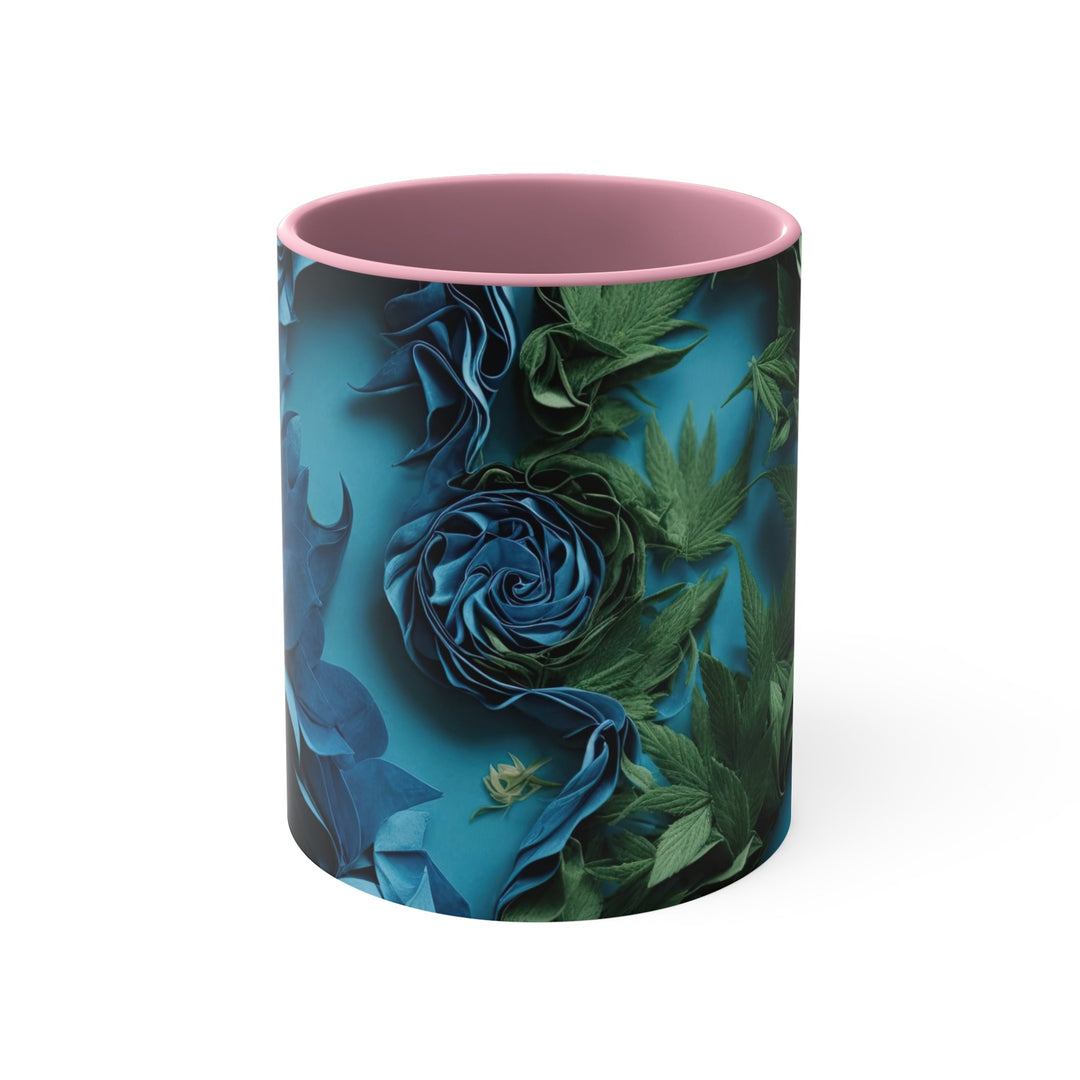 Botanical Dual Heart - Accent Coffee Mug - Mug - g(0D·IO) - Pink - 11oz -