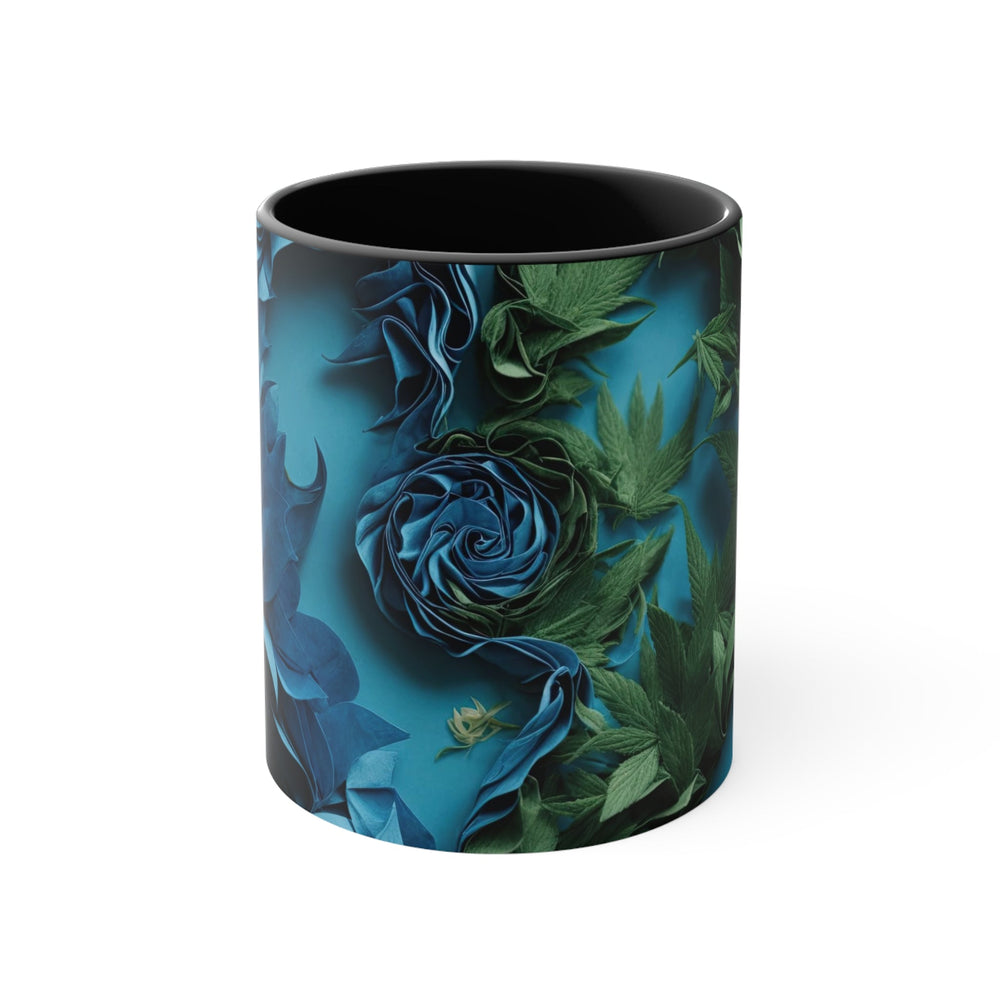 Botanical Dual Heart - Accent Coffee Mug - Mug - g(0D·IO) - Black - 11oz -