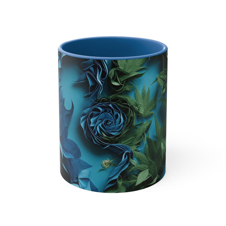 Botanical Dual Heart - Accent Coffee Mug - Mug - g(0D·IO) - Blue - 11oz -