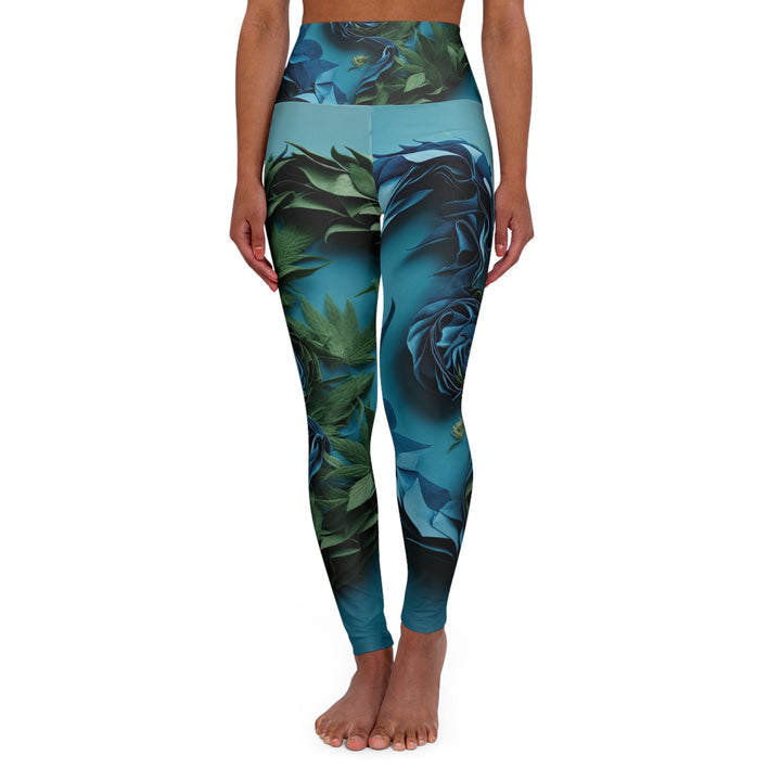 Botanical Dual Heart - High Waisted AOP Yoga Leggings - All Over Prints - g(0D·IO) - XS - -