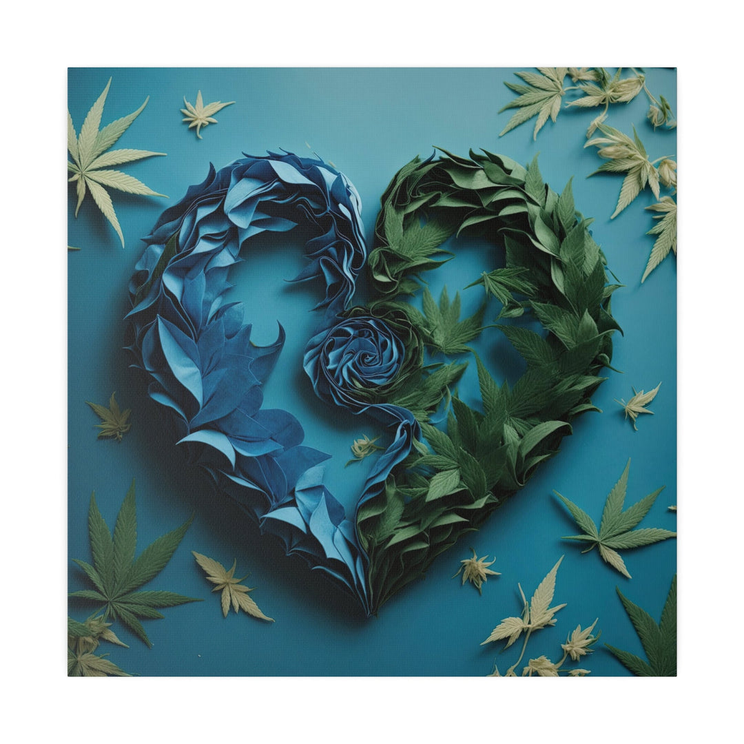 Botanical Dual Heart - Matte Canvas - Canvas - g(0D·IO) - 32" x 32" (Square) - 0.75'' -