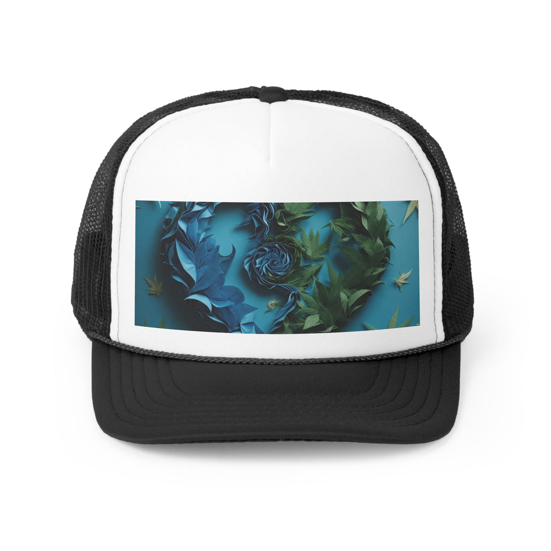 Botanical Dual Heart - Trucker Hat - Hats - g(0D·IO) - Black - One size -