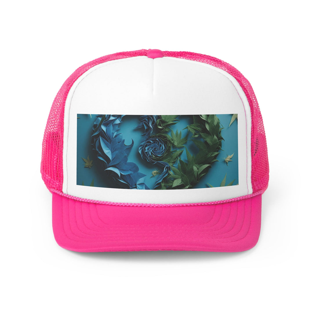 Botanical Dual Heart - Trucker Hat - Hats - g(0D·IO) - Pink - One size -