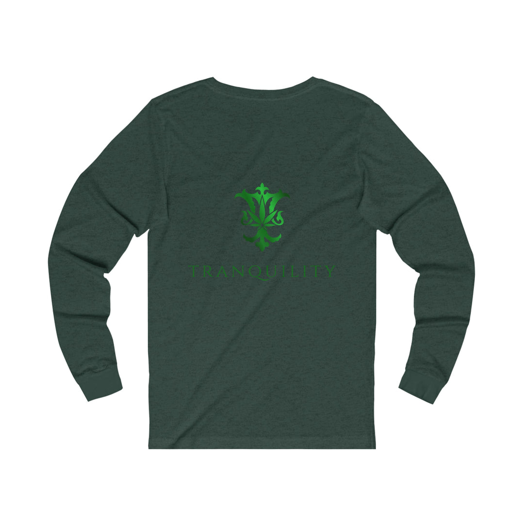 Botanical Dual Heart - Unisex Jersey Long Sleeve Tee - Long-sleeve - g(0D·IO) - S - Heather Forest -