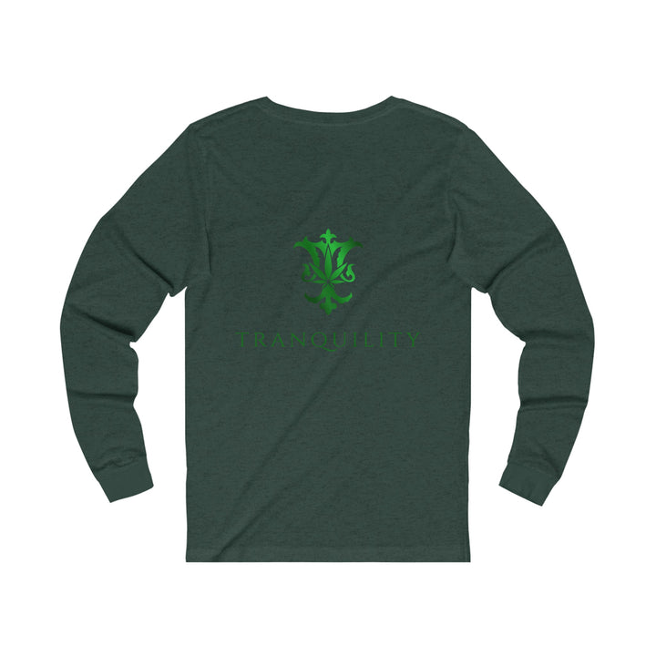 Botanical Dual Heart - Unisex Jersey Long Sleeve Tee - Long-sleeve - g(0D·IO) - S - Heather Forest -