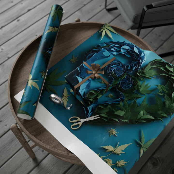 Botanical Dual Heart - Wrapping Paper - Home Decor - g(0D·IO) - 30'' x 72'' - Matte -