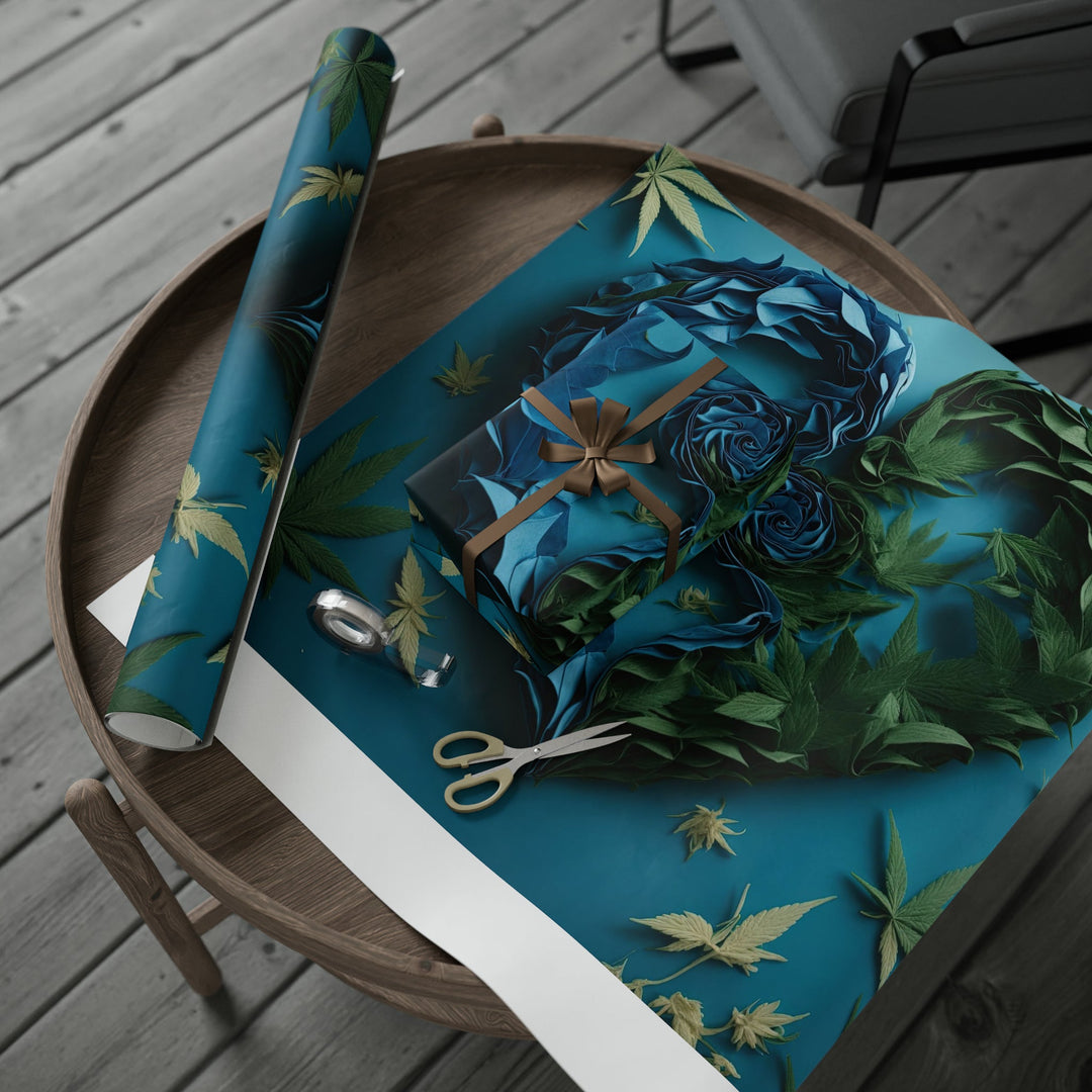 Botanical Dual Heart - Wrapping Paper - Home Decor - g(0D·IO) - 30'' x 72'' - Matte -