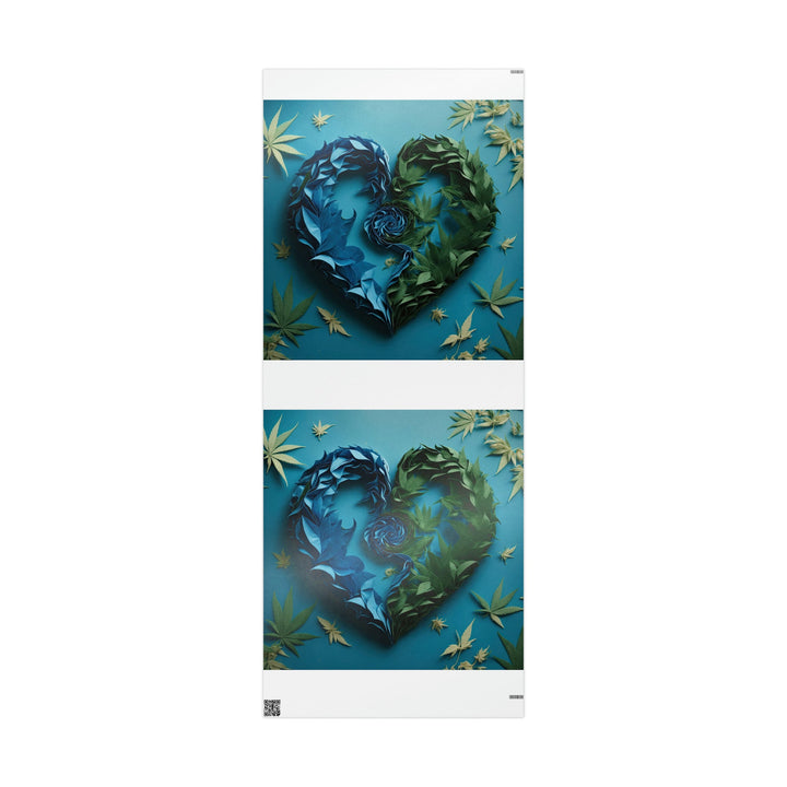 Botanical Dual Heart - Wrapping Paper - Home Decor - g(0D·IO) - 30'' x 72'' - Glossy -