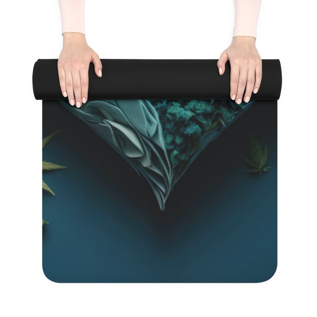 Cannabis Heart Art - Yoga Mat - Home Decor - g(0D·IO) - 24” x 68” - -