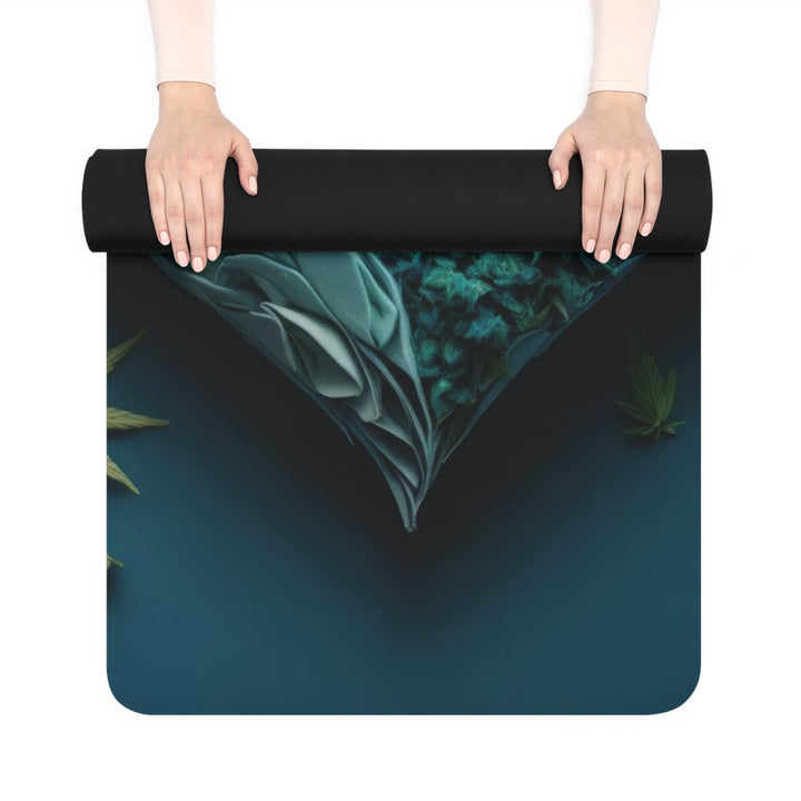 Cannabis Heart Art - Yoga Mat - Home Decor - g(0D·IO) - 24” x 68” - -