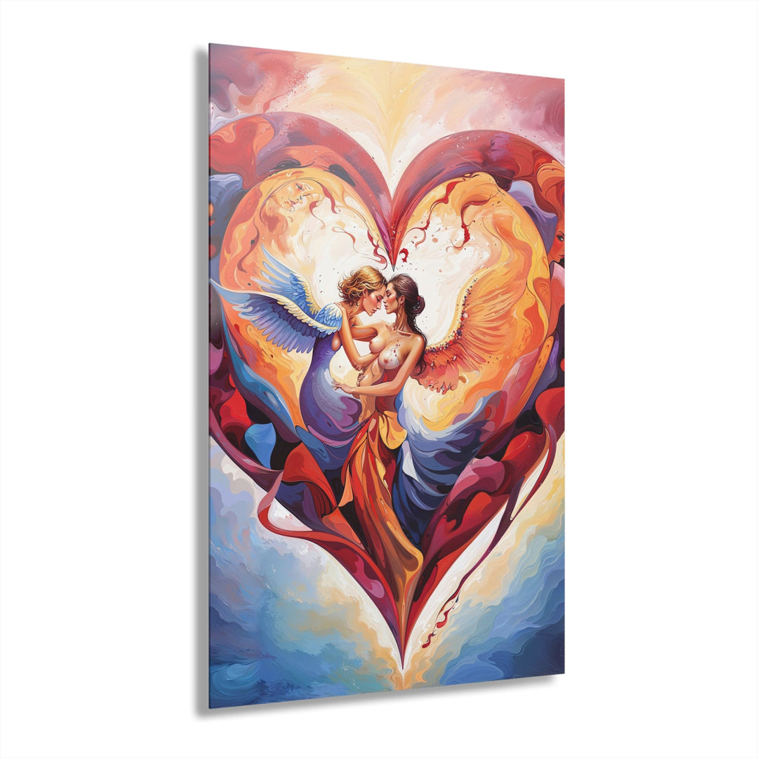 Celestial Love Embrace - Acrylic Prints (French Cleat Hanging) - Home Decor - g(0D·IO) - 24" x 36" (Vertical) - 0.25'' -