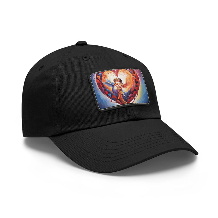 Celestial Love Embrace - Dad Hat - Hats - g(0D·IO) - White / Black patch - Rectangle - One size