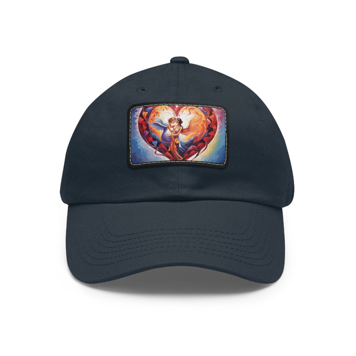 Celestial Love Embrace - Dad Hat - Hats - g(0D·IO) - Navy / Black patch - Rectangle - One size