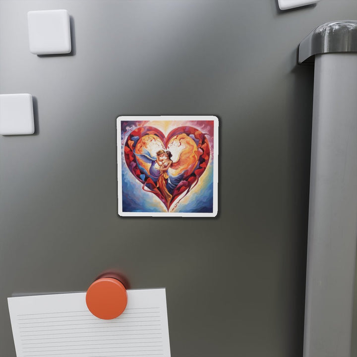 Celestial Love Embrace - Die-cut Magnet - Home Decor - g(0D·IO) - 6 × 6" - Die-Cut - 1 pc