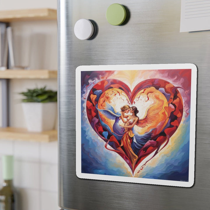 Celestial Love Embrace - Die-cut Magnet - Home Decor - g(0D·IO) - 6 × 6" - Die-Cut - 1 pc