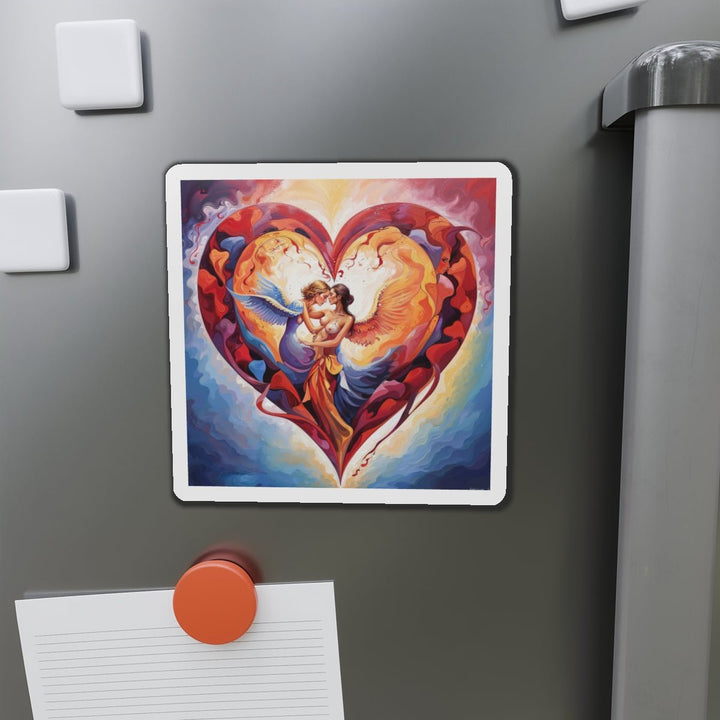 Celestial Love Embrace - Die-cut Magnet - Home Decor - g(0D·IO) - 6 × 6" - Die-Cut - 1 pc