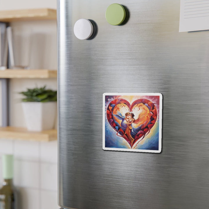 Celestial Love Embrace - Die-cut Magnet - Home Decor - g(0D·IO) - 6 × 6" - Die-Cut - 1 pc