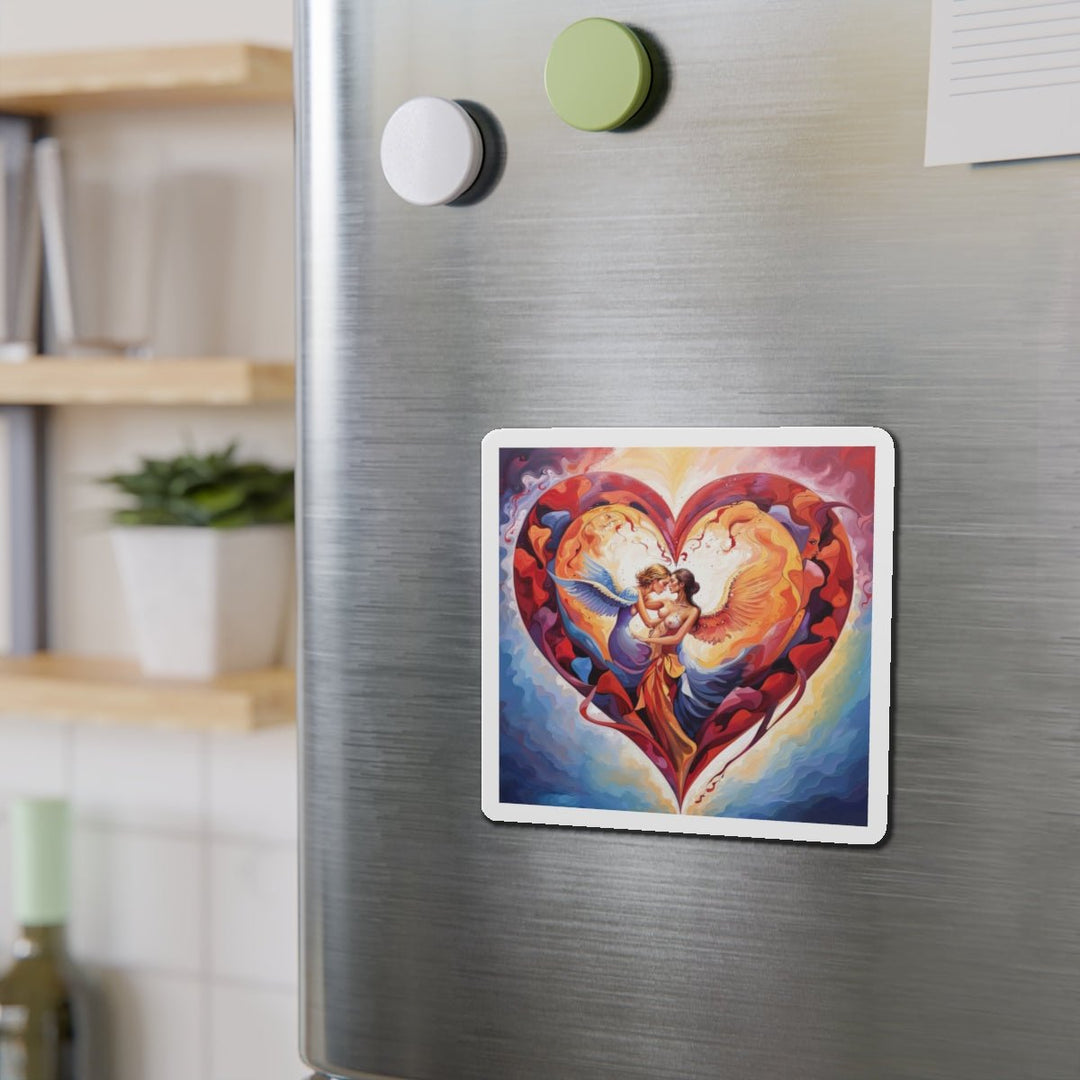 Celestial Love Embrace - Die-cut Magnet - Home Decor - g(0D·IO) - 6 × 6" - Die-Cut - 1 pc