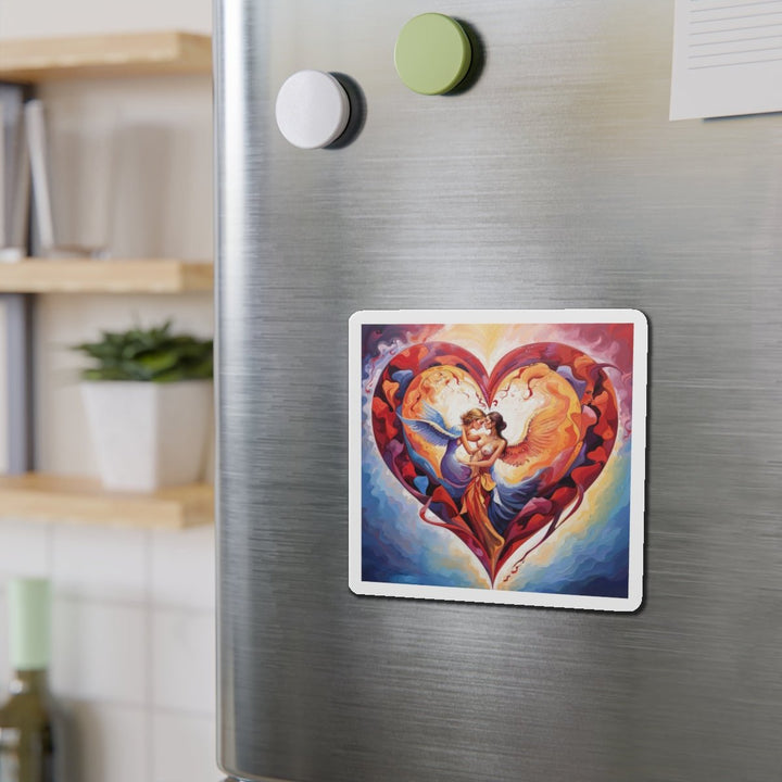Celestial Love Embrace - Die-cut Magnet - Home Decor - g(0D·IO) - 6 × 6" - Die-Cut - 1 pc