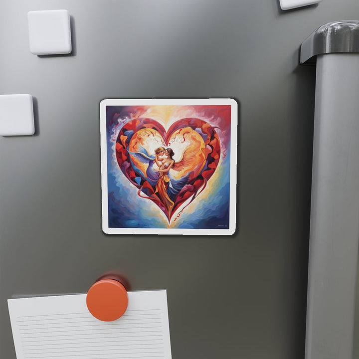 Celestial Love Embrace - Die-cut Magnet - Home Decor - g(0D·IO) - 6 × 6" - Die-Cut - 1 pc