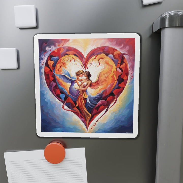 Celestial Love Embrace - Die-cut Magnet - Home Decor - g(0D·IO) - 6 × 6" - Die-Cut - 1 pc