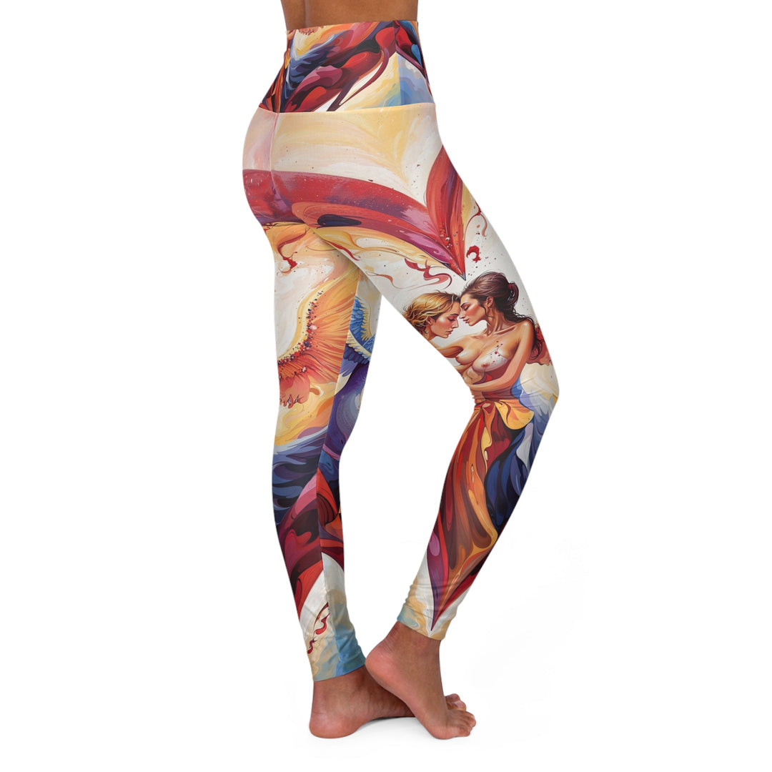 Celestial Love Embrace - High Waisted AOP Yoga Leggings - All Over Prints - g(0D·IO) - XS - -