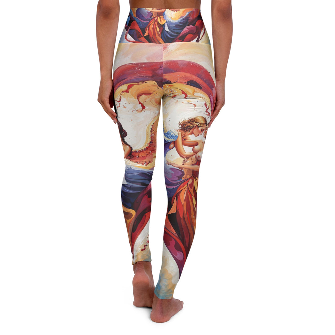 Celestial Love Embrace - High Waisted AOP Yoga Leggings - All Over Prints - g(0D·IO) - XS - -