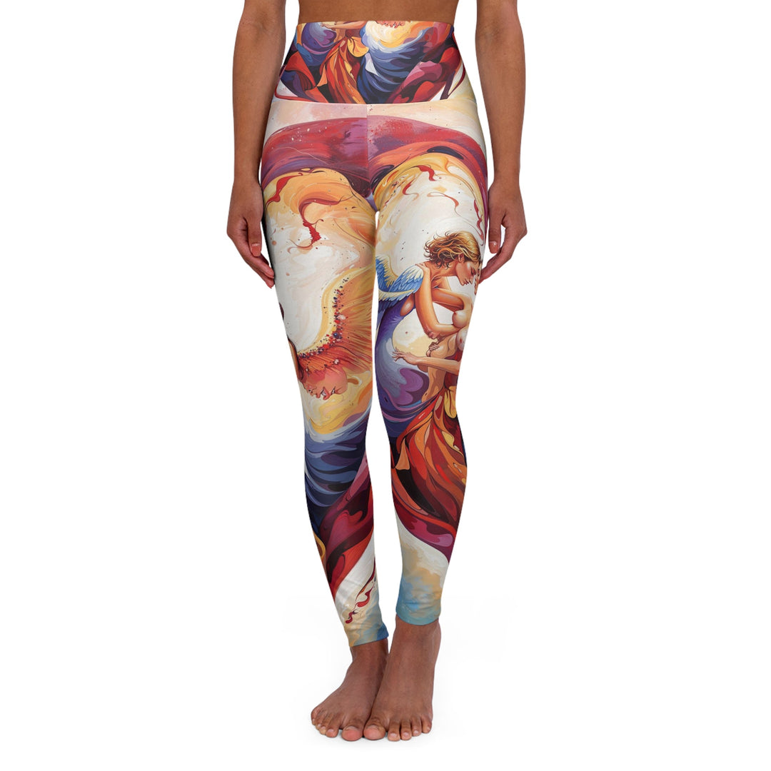 Celestial Love Embrace - High Waisted AOP Yoga Leggings - All Over Prints - g(0D·IO) - XS - -